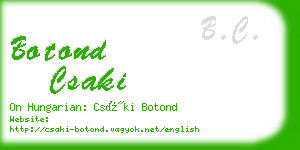 botond csaki business card